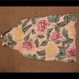 Flower print halter dress